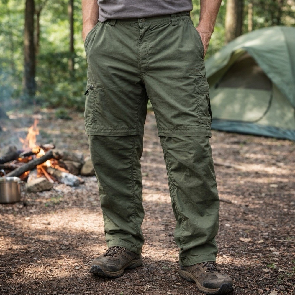 Equipos Cotopaxi Green 100% Nylon Convertible Pants Outdoors Camping 29x29